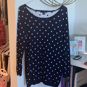 Women’s Large Navy polka dot sweater